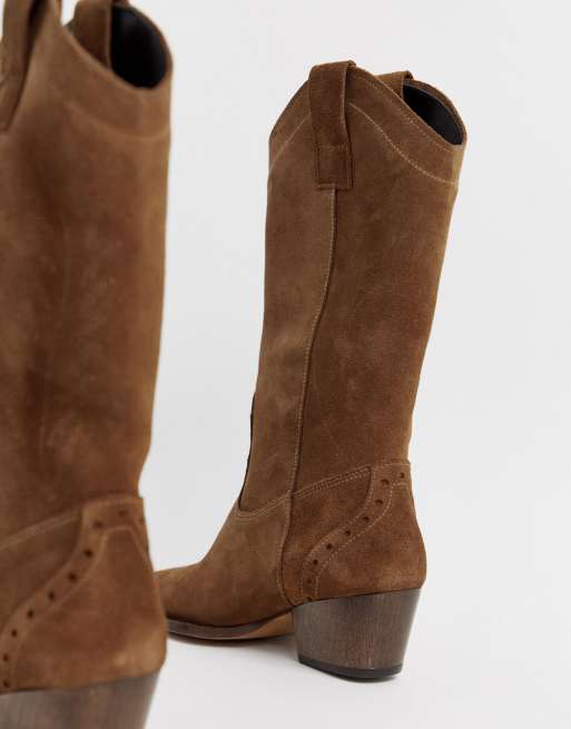 Tan suede hotsell western boots