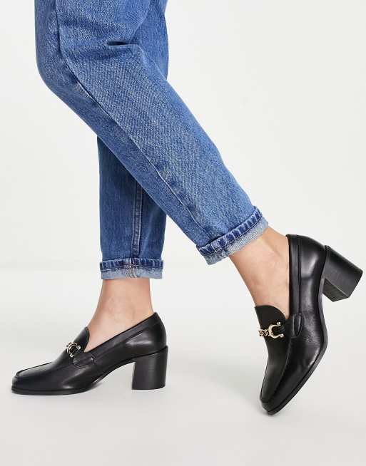 Wide fit 2025 heeled loafers