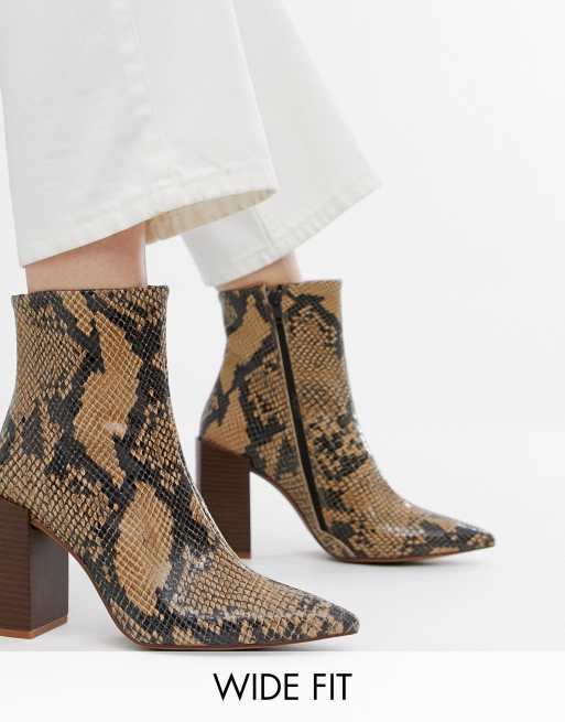 Wide fit best sale snakeskin boots