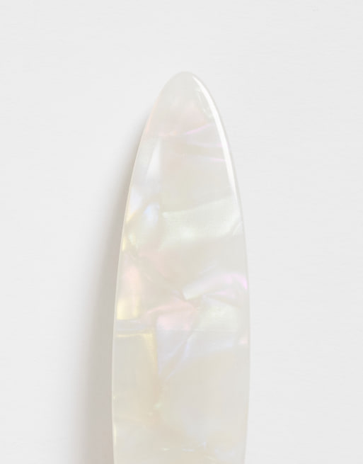 DesignB – Barrette – Biała spinka do włosów z tworzywa, 3 z 3