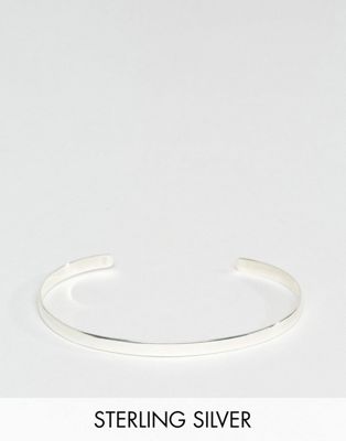 DesignB - Brede armband van echt zilver, alleen bij ASOS