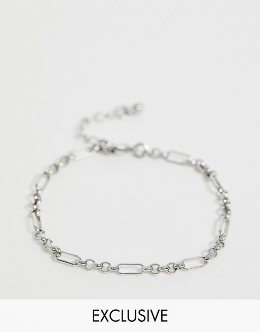 DesignB chain bracelet in silver exclusive to ASOS
