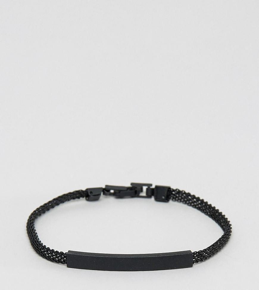 DesignB chain id bracelet in black exclusive to asos