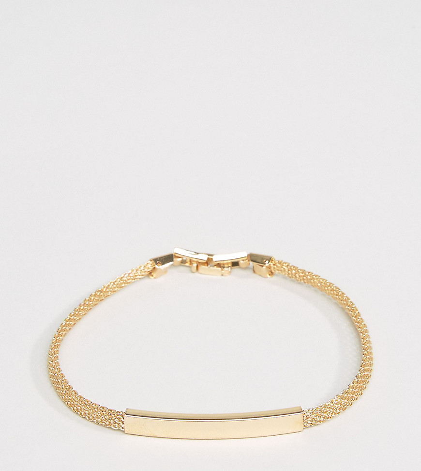 Designb London - Designb chain id bracelet in gold exclusive to asos