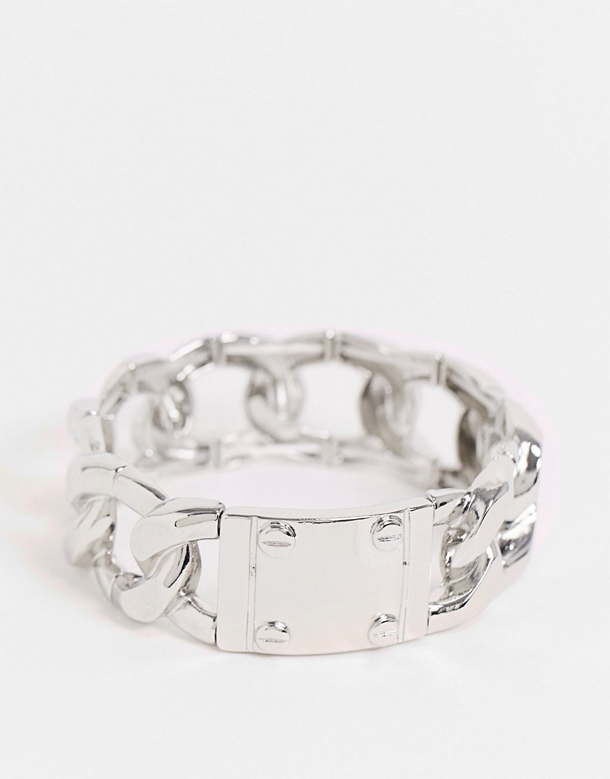 DesignB chunky chain bracelet in silver
