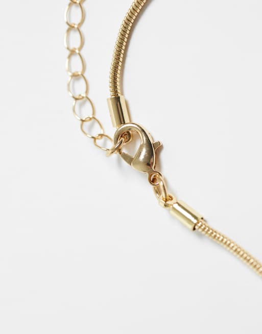 DesignB - Collana lariat effetto fuso dorata, 3 di 4