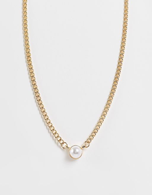 DesignB - Collana oro con piccola perla