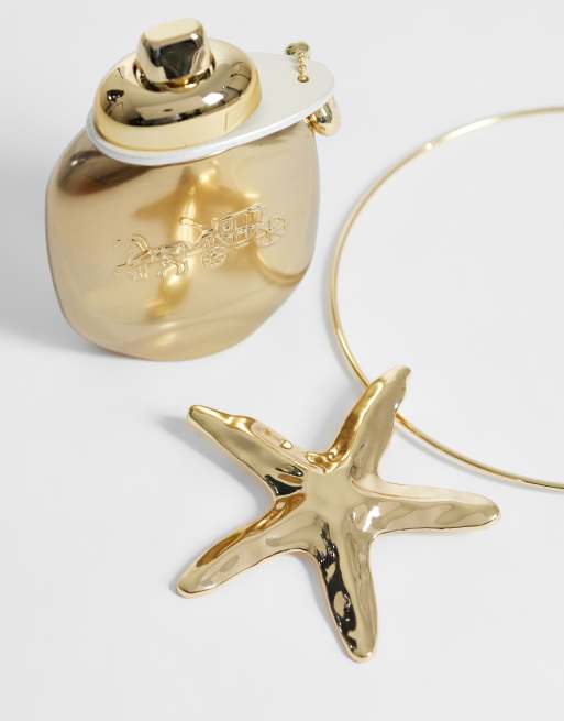 DesignB - Collar dorado estilo torque con estrella de mar, 2 de 4
