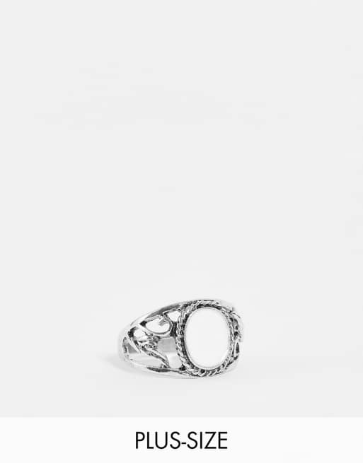 DesignB Curve London - Bague bohème ornée d'une pierre de lune - Argenté