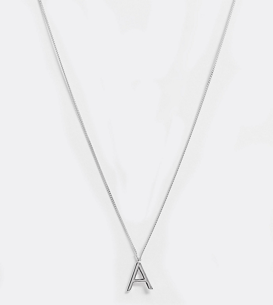 DesignB - Echt zilveren ketting met hangertje van de letter A