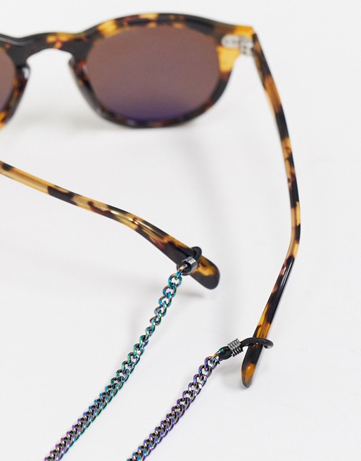 DesignB Exclusive sunglasses chain in iridescent