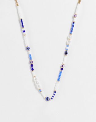 DesignB London eye pearl bead necklace