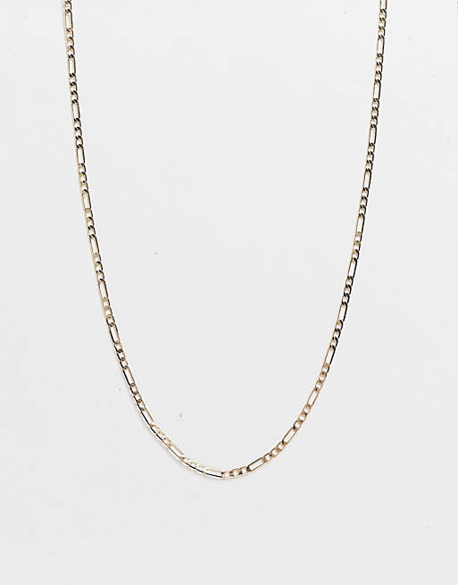 DesignB figaro skinny chain necklace in gold
