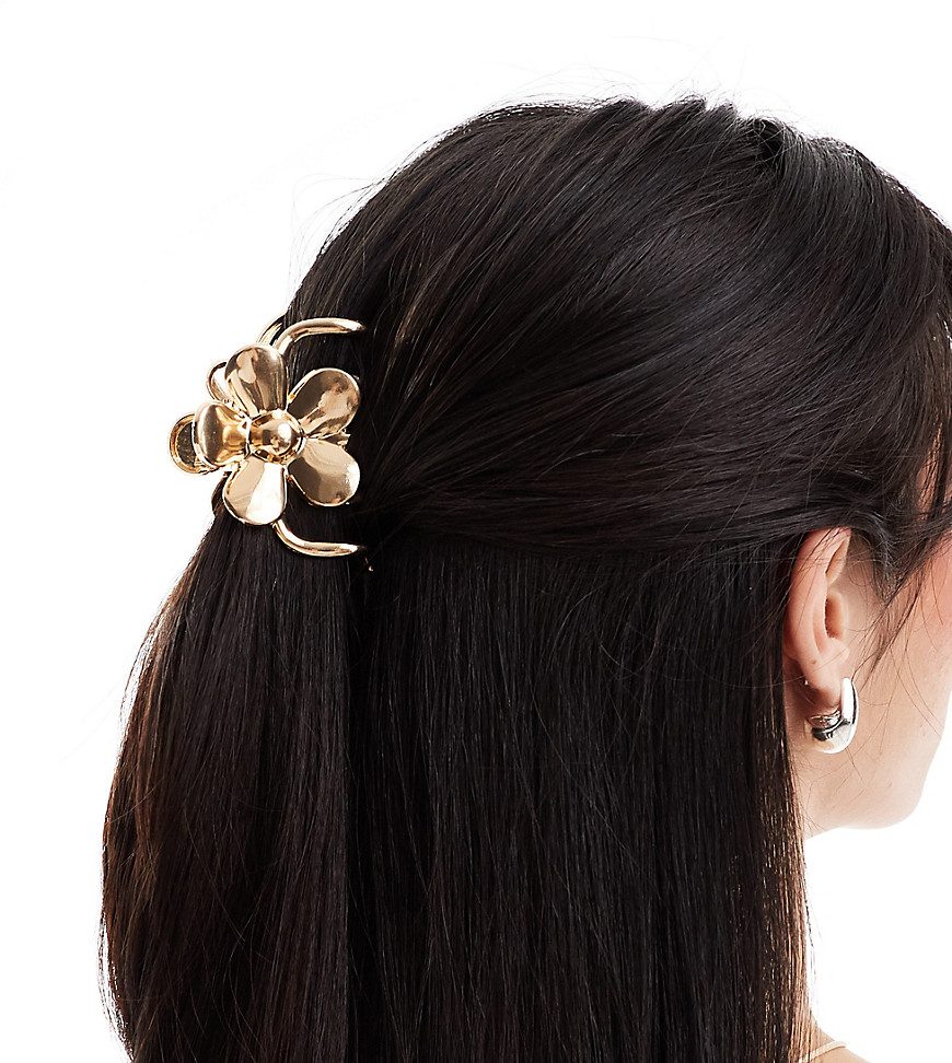 DesignB flower hair claw in gold