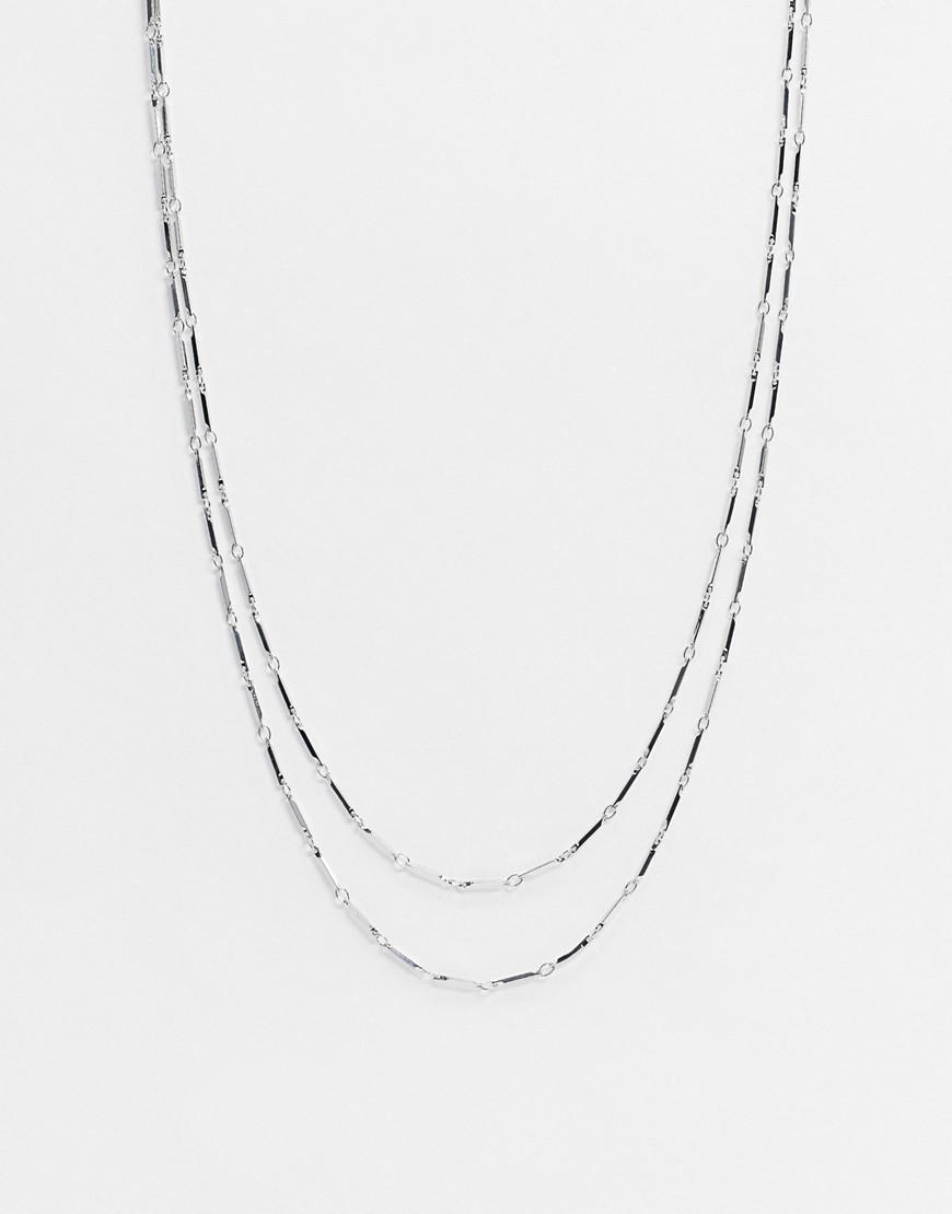 DesignB - Gelaagde halsketting in zilver