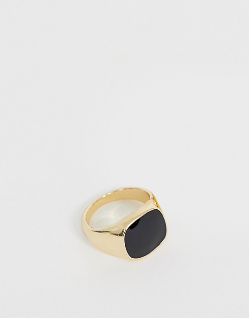DesignB gold pinky ring exclusive to ASOS