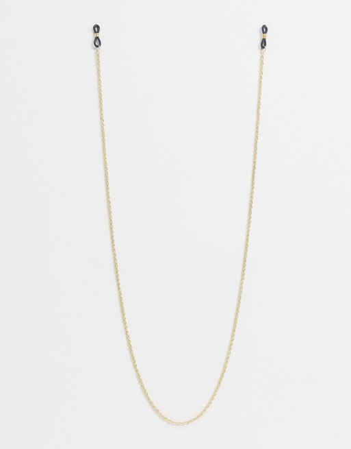 DesignB – Goldene Sonnenbrillen-Kette mit Seildesign | ASOS