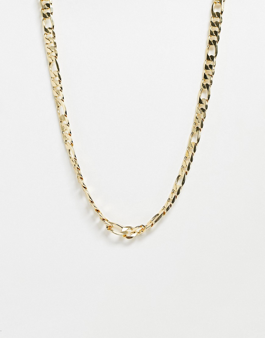 DesignB – Guldfärgat halsband med grov Figaro-kedja