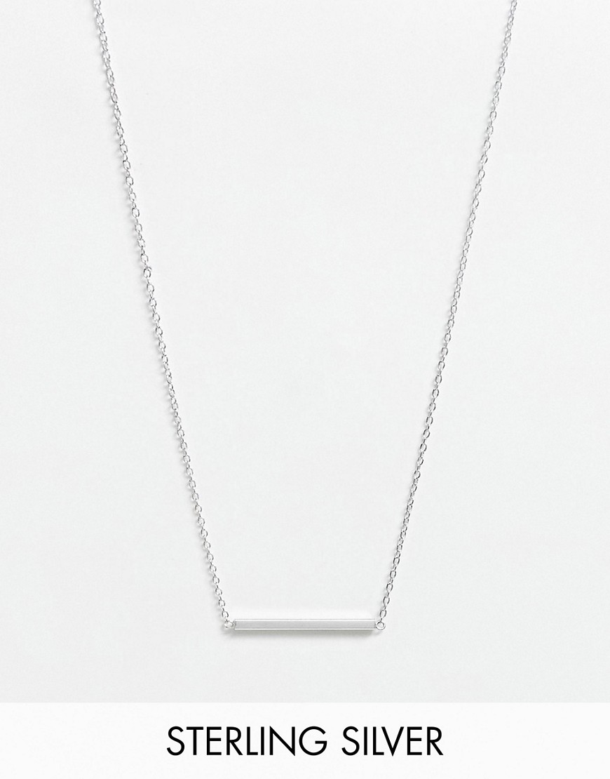 DesignB – Halskedja i äkta silver med stavformat hängsmycke