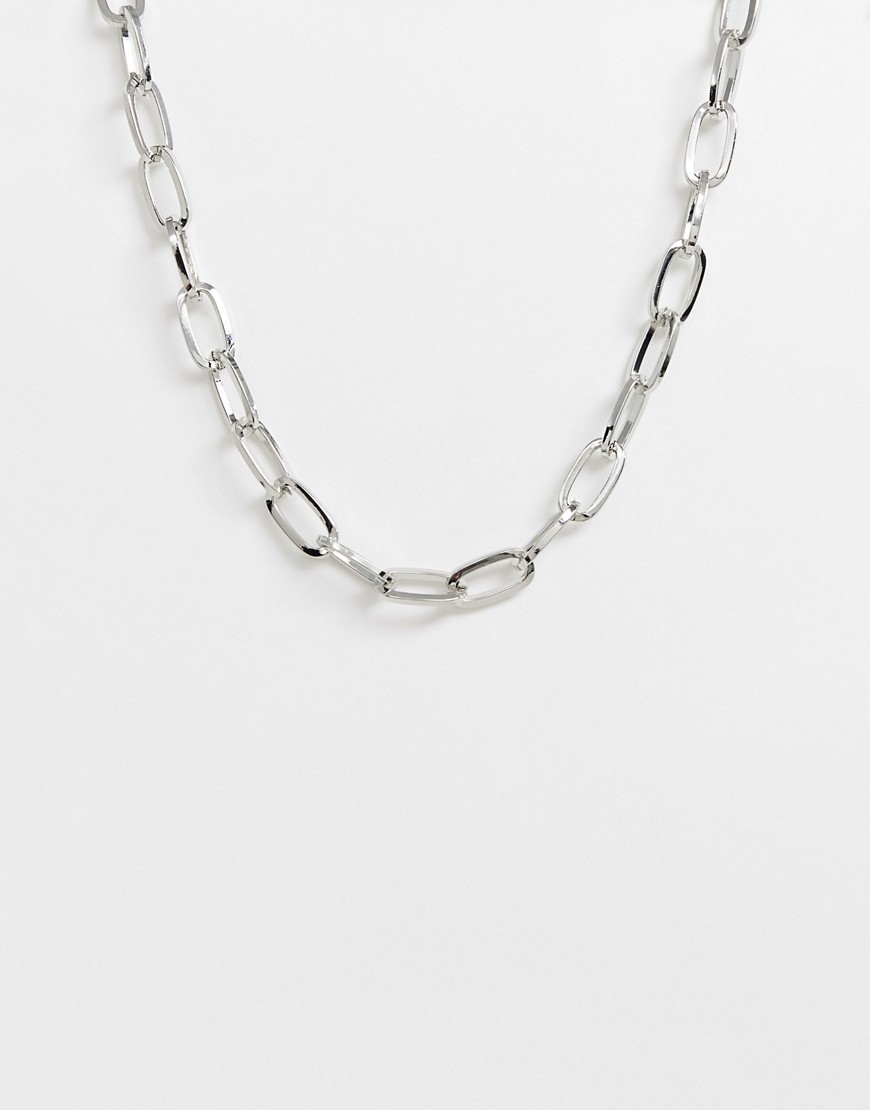 DesignB industrial style neck chain in silver