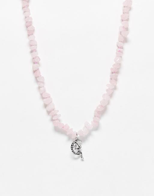 DesignB - Ketting met scherfjes van natuursteen en elfjeshanger