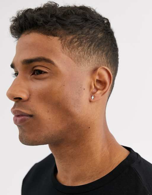 Lightning bolt earring deals men