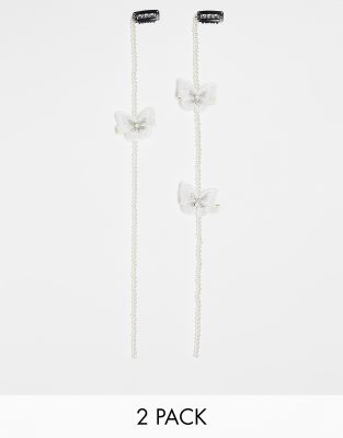 5 Stück Haarspangen Mit Kunstperlen - Elegante Damen-Spangen Für Party & Alltag