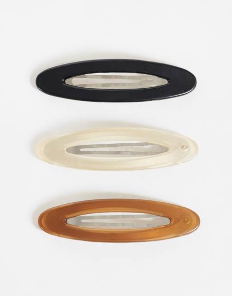 DesignB London 3-pack hårspännen i neutrala färger - view 1