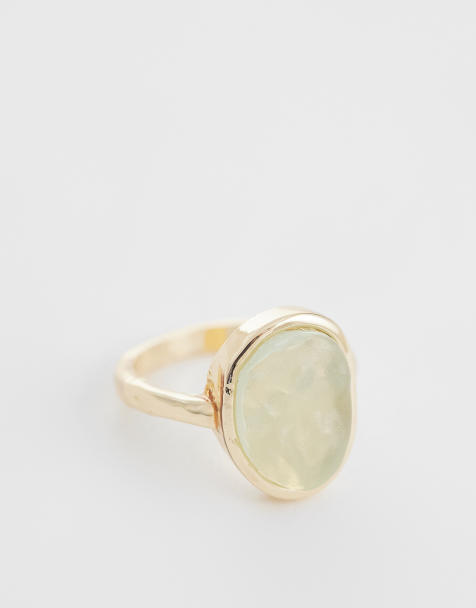 DesignB London - Anello dorato con pietra - view 1