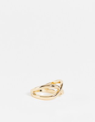 DesignB London - Anello intrecciato color oro