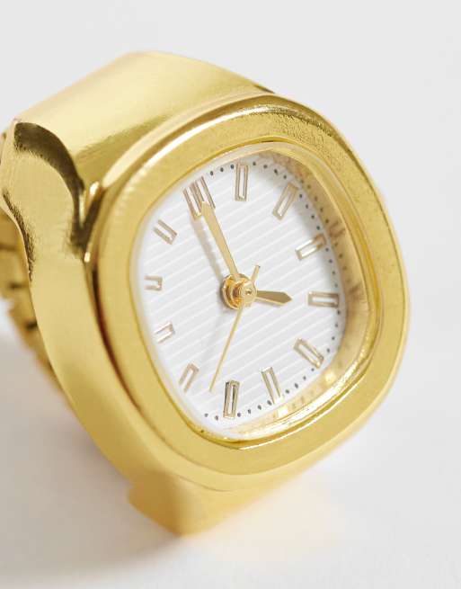 DesignB London - anillo reloj en dorado, 2 de 3