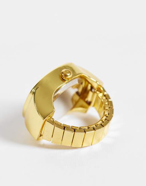 DesignB London - anillo reloj en dorado, 3 de 3
