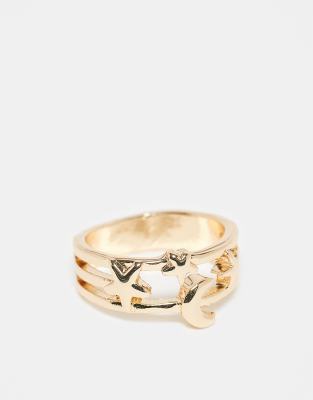 DesignB London - Bague céleste - Doré