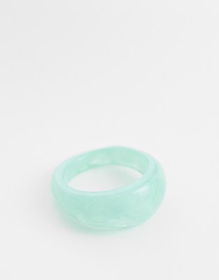 Bague en résine - Menthe-Vert 20-21MM
