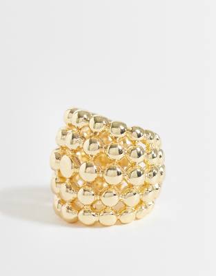 Designb London Ball-effect Statement Ear Cuff In Gold