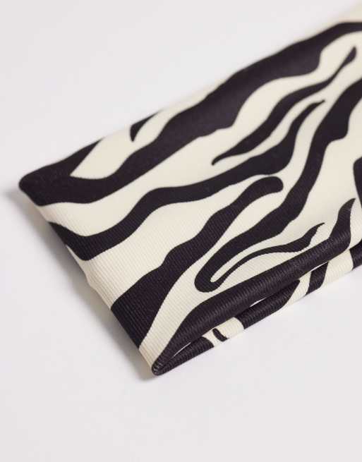 DesignB London - Bandeau en jersey à zébrures - Écru, 3 de 3
