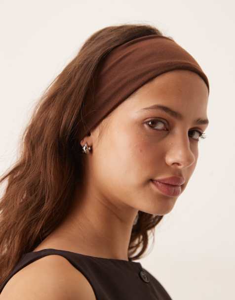 DesignB London - Bandeau en jersey - Marron chocolat - view 1