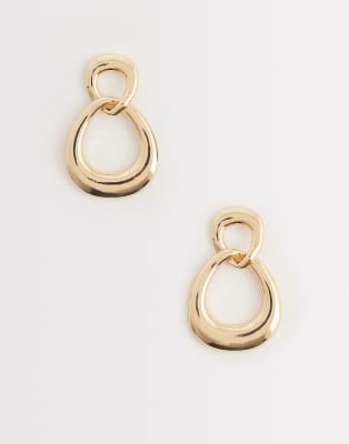DesignB London - Boucles d'oreilles avec créoles fantaisie - Doré