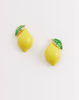 DesignB London - Boucles d'oreilles citron - Jaune