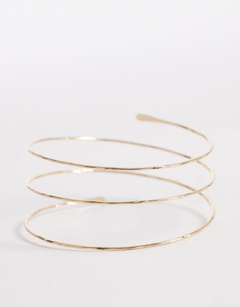 DesignB London - Bracciale a fascia avvolgente dorato - view 1