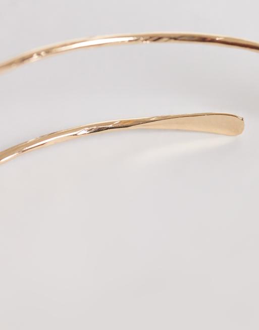 DesignB London - Bracciale a fascia avvolgente dorato, 2 di 3