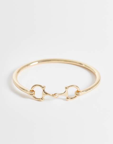 DesignB London bracciale rigido con morso in oro - view 1