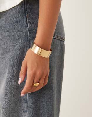 DesignB London - Bracelet jonc ouvert - Doré