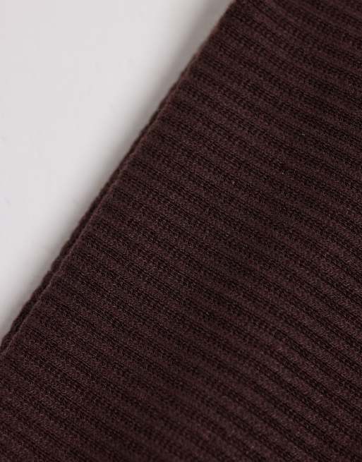 DesignB London - Brede haarband van jersey in chocoladebruin, 2 van 3