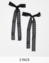 & Other Stories 2 pack extra large scrunchies in black and oyster satin  finish | ASOS
