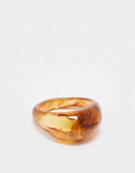 DesignB London - Brun chunky ring i resin - view 1