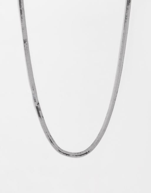 DesignB London - Catenina snake color argento