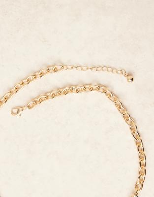 Designb London Chain Belt In Gold