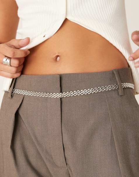 DesignB London chain belt in silver - view 1