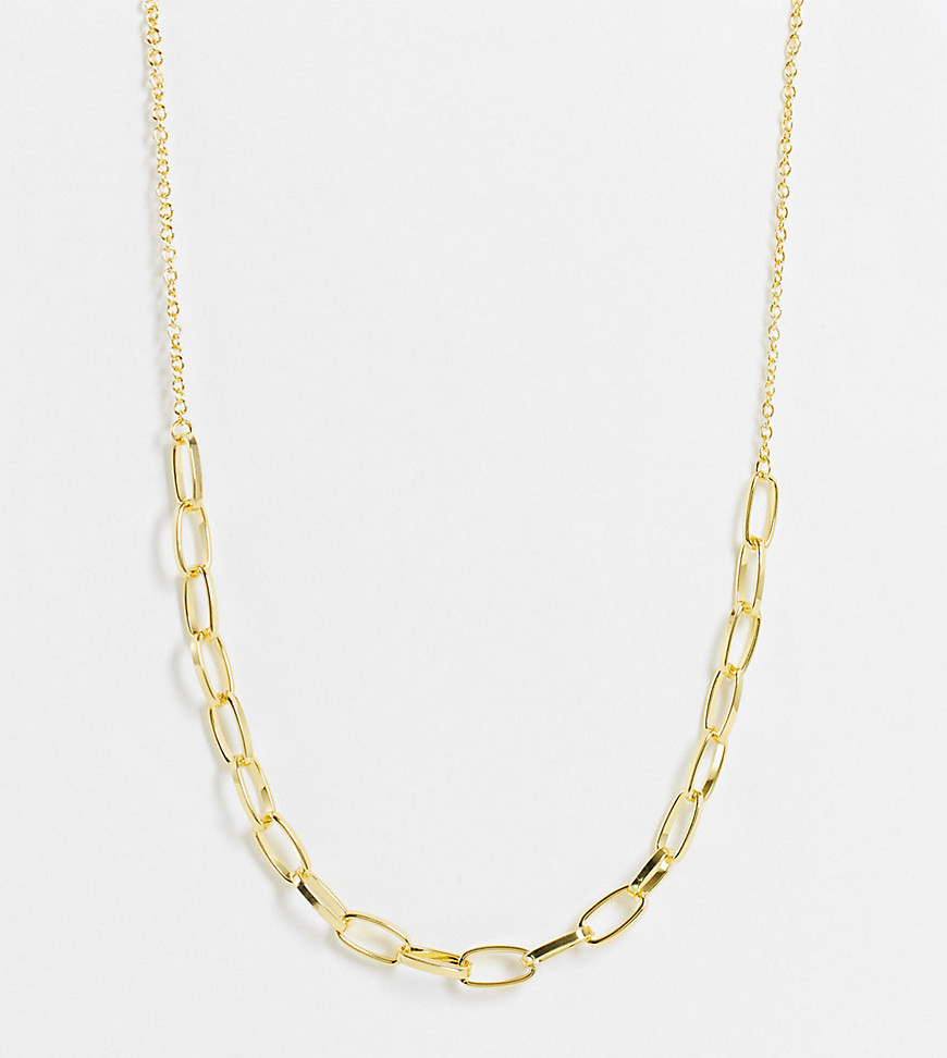 DesignB London chain necklace in gold plate